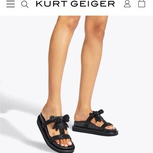 Kurt Geiger Orson Crystal Bow Sandals